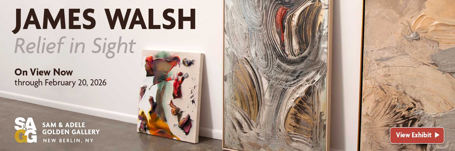 James Walsh RELIEF IN SIGHT exhibition at The Sam and Adele Golden Gallery